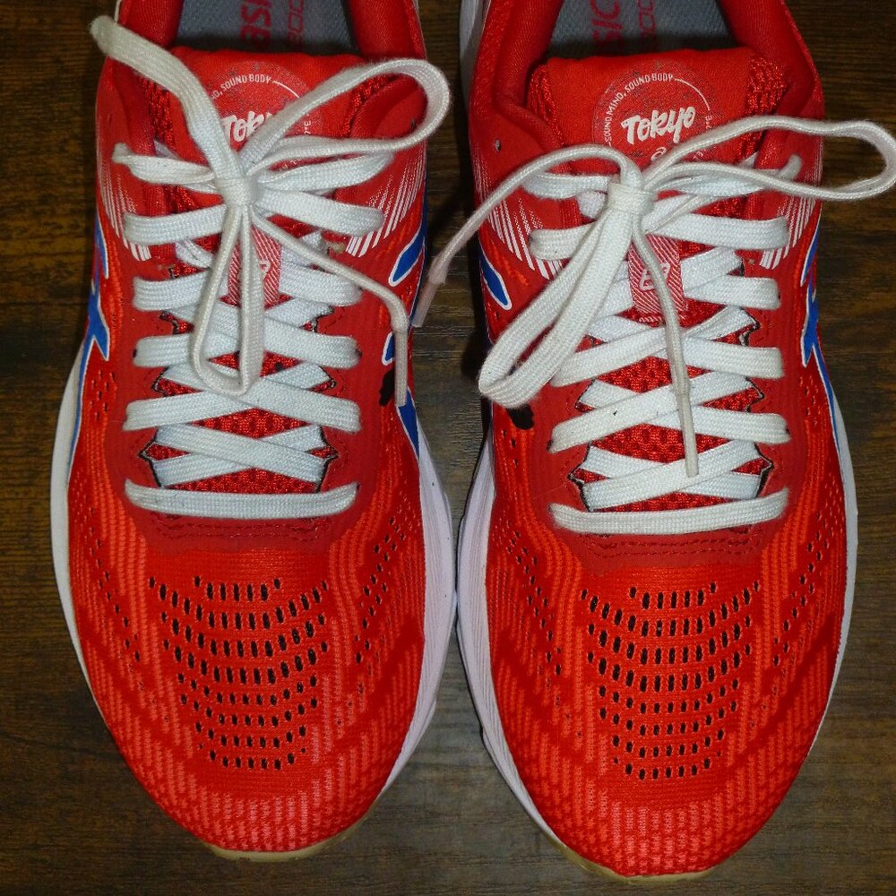 Asics Red, White & Blue GT 2000 Women's Running Shoes - Picture 9 of 16